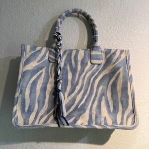 Zebra Linen/Cotton tote bag